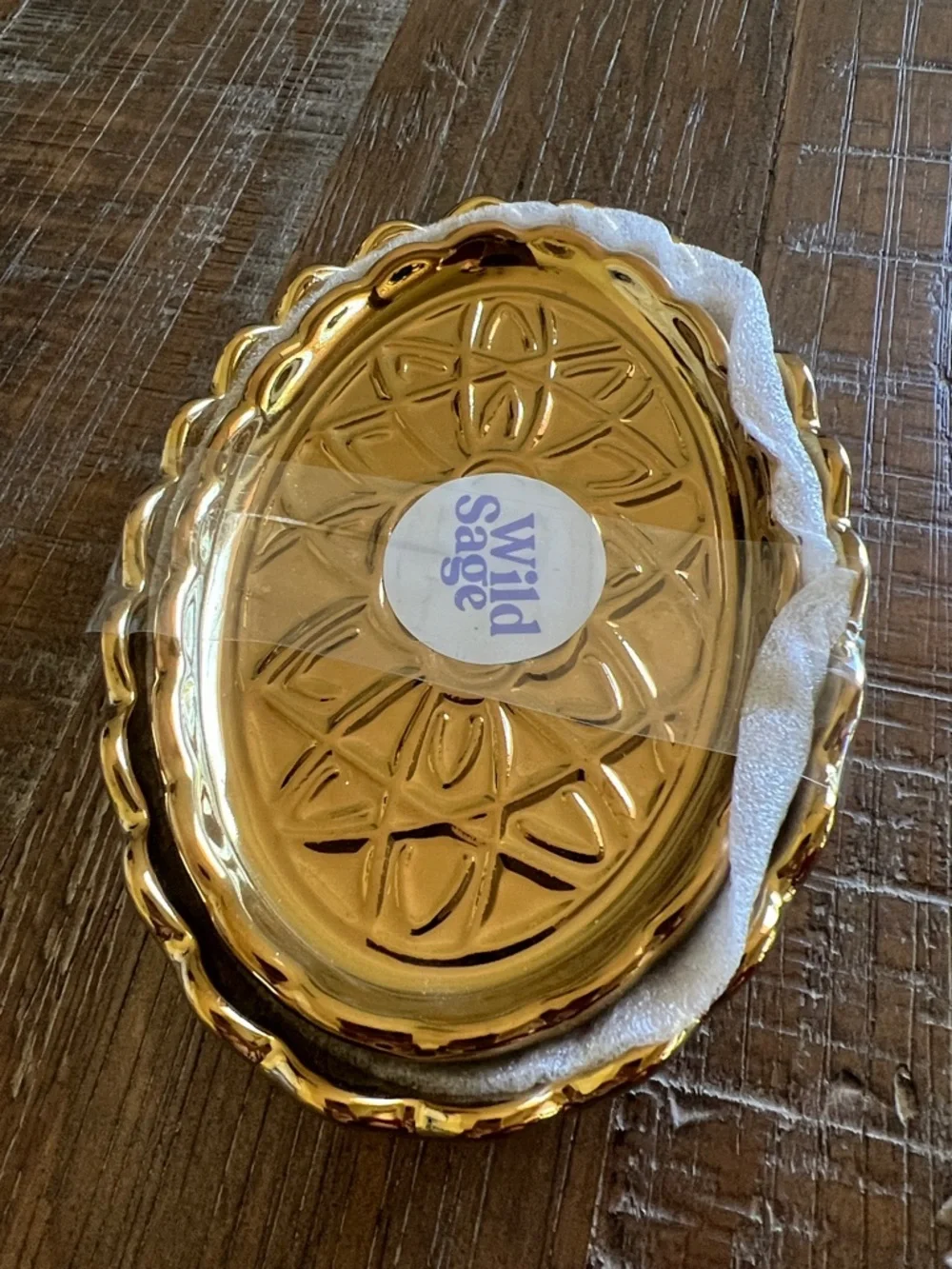 Wild Sage 2pc Vanity Cassidy Gold Glass Tray